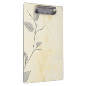 Create Your Own Gray Yellow Floral Minimalist Klemmbrett (Rechts)