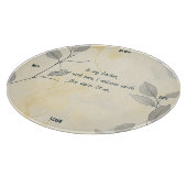 Create Your Own Gray Yellow Floral Minimalist Schneidebrett (Ecke)