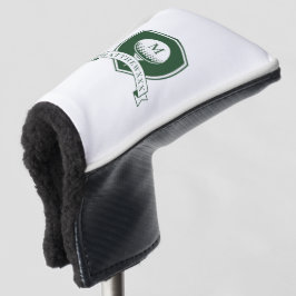 Create Your Own Green and White Name Monogram Golf Headcover