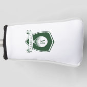 Create Your Own Green and White Name Monogram Golf Headcover (Vorderseite)