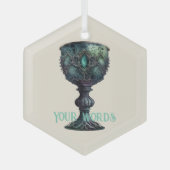 Create Your Own Green Gothic Chalice Ornament Aus Glas (Vorderseite)