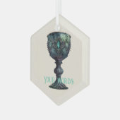 Create Your Own Green Gothic Chalice Ornament Aus Glas (Vorderseite Links)