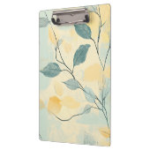 Create Your Own Green & Yellow Floral Minimalist Klemmbrett (Links)