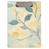 Create Your Own Green & Yellow Floral Minimalist Klemmbrett (Vorderseite)