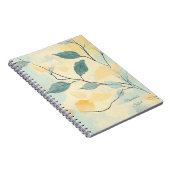 Create Your Own Green & Yellow Floral Minimalist Notizblock (Rechte Seite)