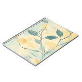 Create Your Own Green & Yellow Floral Minimalist Notizblock (Linke Seite)