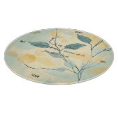 Create Your Own Green & Yellow Floral Minimalist Schneidebrett (Ecke)