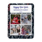 Create your own Happy New Year photo collage Magnet (Vertikal)