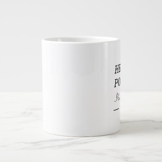 Create Your Own | He Is My Portion | Christian Jumbo-Tasse (Vorderseite)