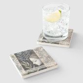 Create Your Own Hedge Witch Floral Botanical Steinuntersetzer (Seitenansicht)