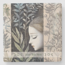 Create Your Own Hedge Witch Floral Botanical Steinuntersetzer