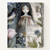 Create Your Own Hedge Witch Garden Bird Botanical Notizblock (Rückseite)