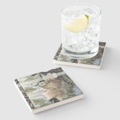 Create Your Own Hedge Witch Wildflowers Botanical Steinuntersetzer (Seitenansicht)