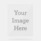 Personalisierte 27,95cm x 35,6cm Acrylschild, mit Holzblock (Vorderseite)