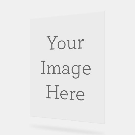 Personalisierte 27,95cm x 35,6cm Acrylschild, mit Holzblock (Winkel)