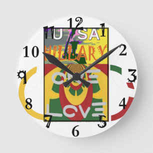 Create Your Own Hillary Stronger Together Text Runde Wanduhr
