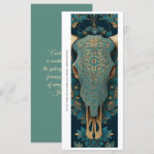 Create Your Own Horned Skull Mandala Bookmark Card (Vorne/Hinten)