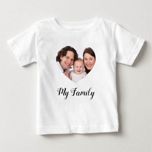 Create Your Own I love My family Valentine's Day Baby T-shirt (Vorderseite)