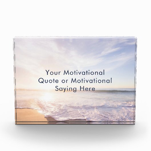 Create Your Own Inspirational Custom Quote Beach  Fotoblock (Vorderseite)
