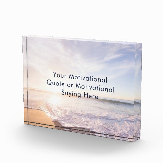 Create Your Own Inspirational Custom Quote Beach Fotoblock (Rechts)