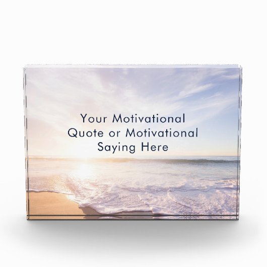Create Your Own Inspirational Photo Quote Beach Fotoblock (Vorderseite)