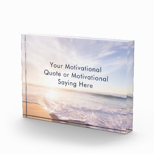 Create Your Own Inspirational Photo Quote Beach Fotoblock (Rechts)