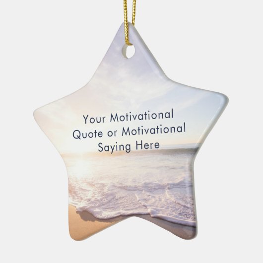 Create Your Own Inspirational Quote Beach Template Keramik Ornament (Links)