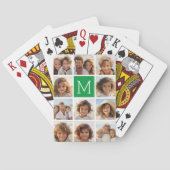 Create Your Own Instagram Photo Collage Lime Spielkarten (Rückseite)