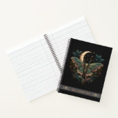 Create Your Own Iridescent Celestial Moth Floral Notizblock (Innenseite)