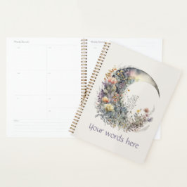 Create Your Own Iridescent Floral Crescent Moon Planer