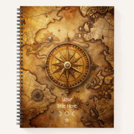 Create Your Own Journey Compass Rose Map Notizblock