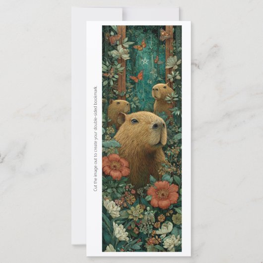 Create Your Own Jungle Capybaras Bookmark Card (Vorderseite)