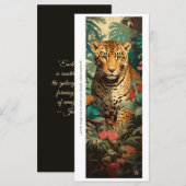 Create Your Own Jungle Cheetah Flora Bookmark Card (Vorne/Hinten)