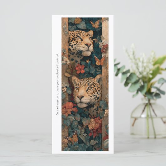 Create Your Own Jungle Cheetahs Bookmark Card (Stehend Vorderseite)