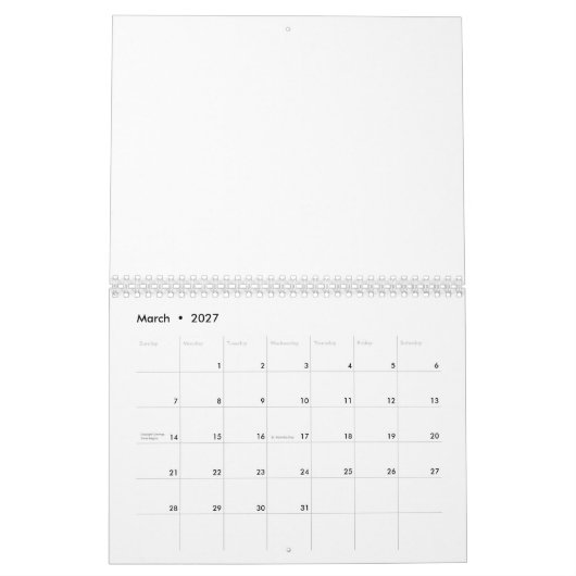 Create Your Own Kalender (Mär 2027)