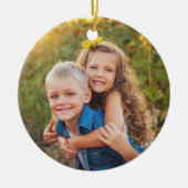 Create Your Own Kids Photo Christmas Keramik Ornament (Vorne)