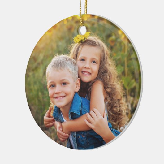 Create Your Own Kids Photo Christmas Keramik Ornament (Links)