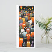 Create Your Own Kitty Cat Party Bookmark Card (Stehend Vorderseite)