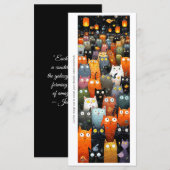 Create Your Own Kitty Cat Party Bookmark Card (Vorne/Hinten)