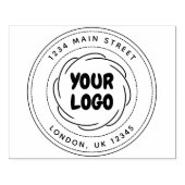 Create Your Own Large Round Family Name Gummistempel (Prägung)