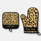 Create Your Own Leopard Skin Pattern Ofenhandschuh & Topflappen-Set (Vorderseite)