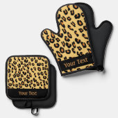 Create Your Own Leopard Skin Pattern Ofenhandschuh & Topflappen-Set (Vorderseite/Rückseite)
