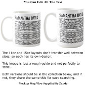 Create Your Own Long Hidden Message & Name 151BW Kaffeetasse