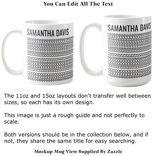 Create Your Own Long Hidden Message & Name 151BW Kaffeetasse