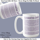 Create Your Own Long Hidden Message & Name 151PW Kaffeetasse
