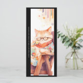 Create Your Own Lounging Ginger Cat Bookmark Card (Stehend Vorderseite)
