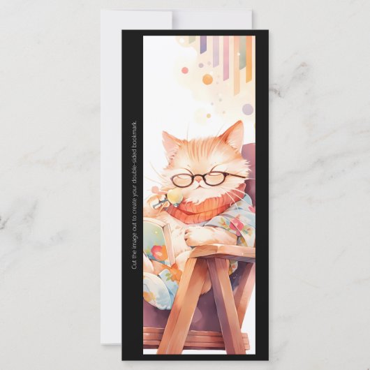 Create Your Own Lounging Ginger Cat Bookmark Card (Vorderseite)