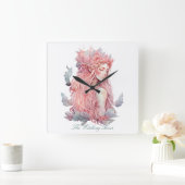 Create Your Own Lunar Love Magic Goddess Quadratische Wanduhr (Zuhause)