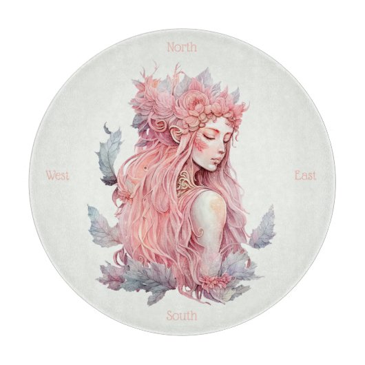 Create Your Own Lunar Love Magic Goddess Schneidebrett (Vorderseite)