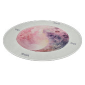 Create Your Own Lunar Love Magic Pink Moon Schneidebrett (Ecke)
